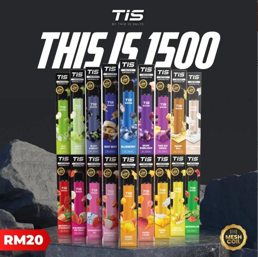 Tis IS Disposable Vape  1500 Puffs 850mAh