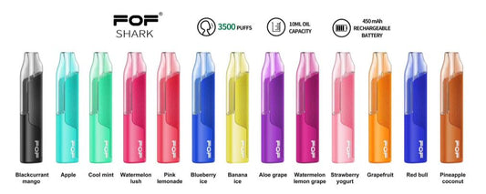 FOF SHARK Disposable Vape 3500 puffs 10pcs