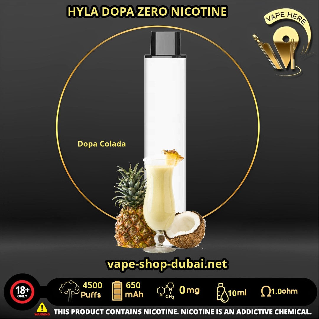 HYLA DOPA ZERO 4500 PUFFS DISPOSABLE VAPE (no Nicotine) Success