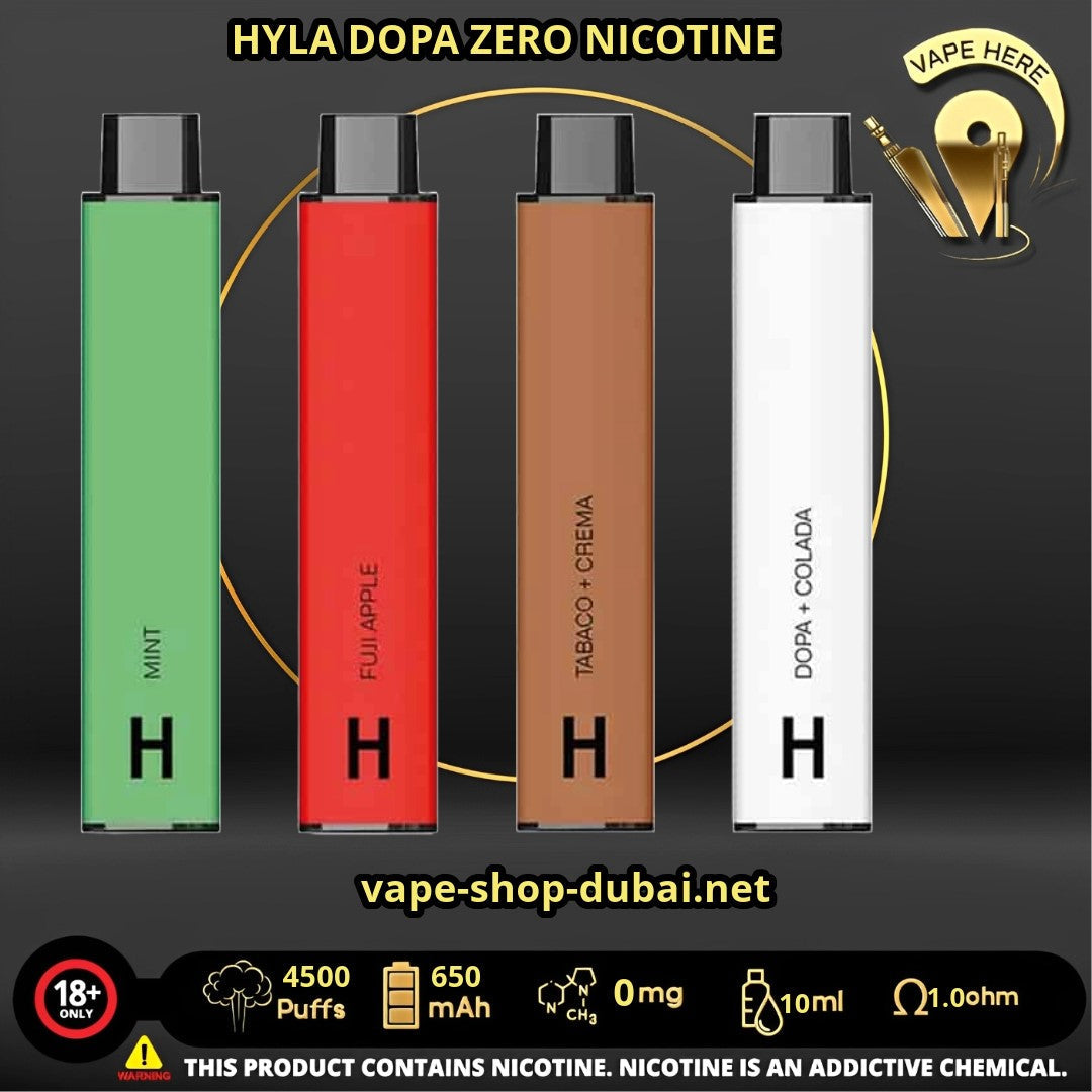 HYLA DOPA ZERO 4500 PUFFS DISPOSABLE VAPE (no Nicotine) Success