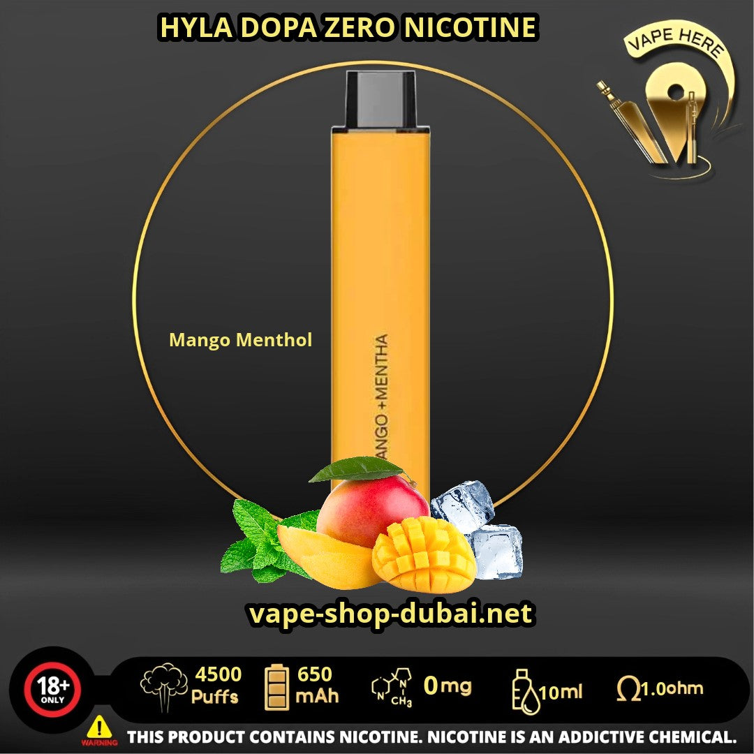 HYLA DOPA ZERO 4500 PUFFS DISPOSABLE VAPE (no Nicotine) Success