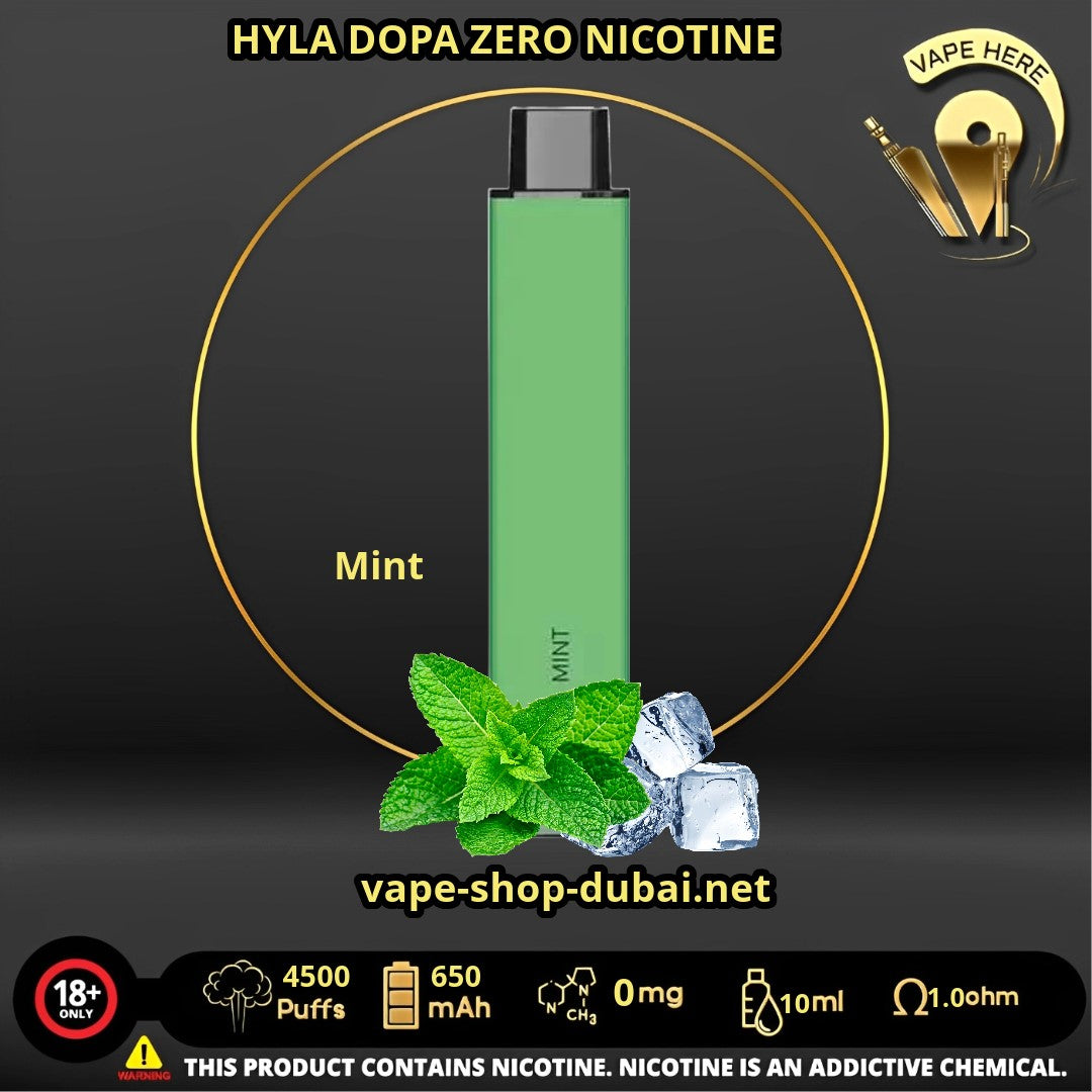 HYLA DOPA ZERO 4500 PUFFS DISPOSABLE VAPE (no  Nicotine)