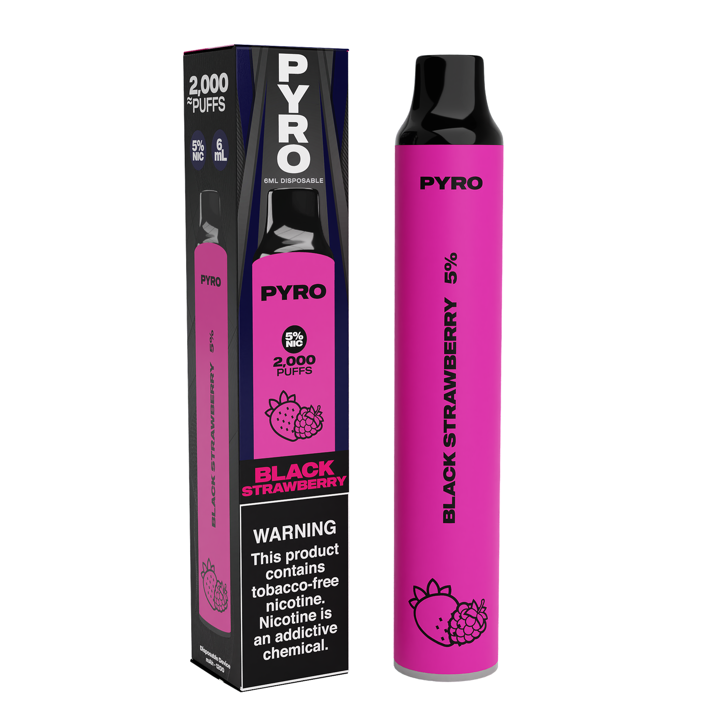 PYRO Disposable Vape 2000 Puffs 6mL 1200mAh