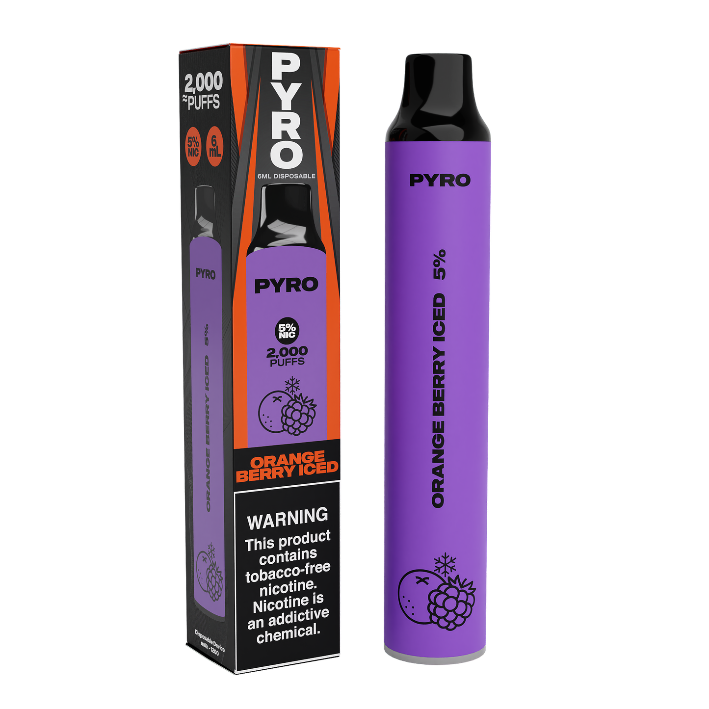 PYRO Disposable Vape 2000 Puffs 6mL 1200mAh