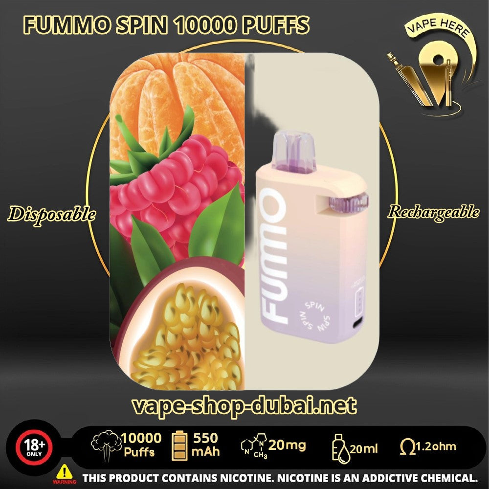 FUMMO SPIN 10000 PUFFS 20 MG DISPOSABLE VAPE