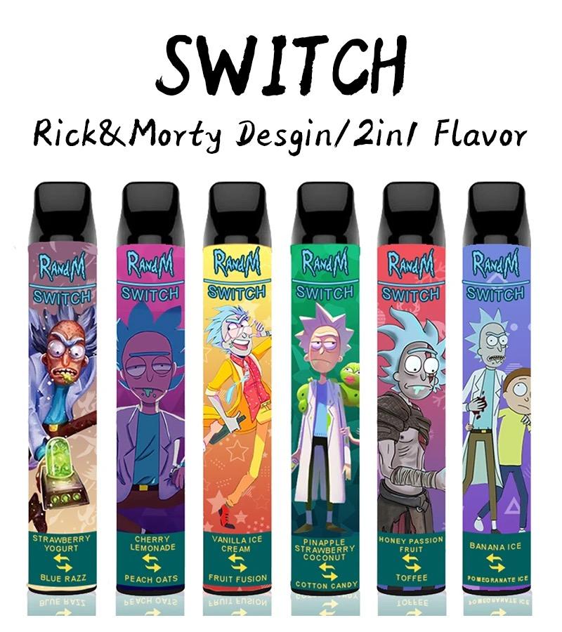 RandM SWTICH 2in1 2400 Puffs Dual Flavor Disposable with Different Versions