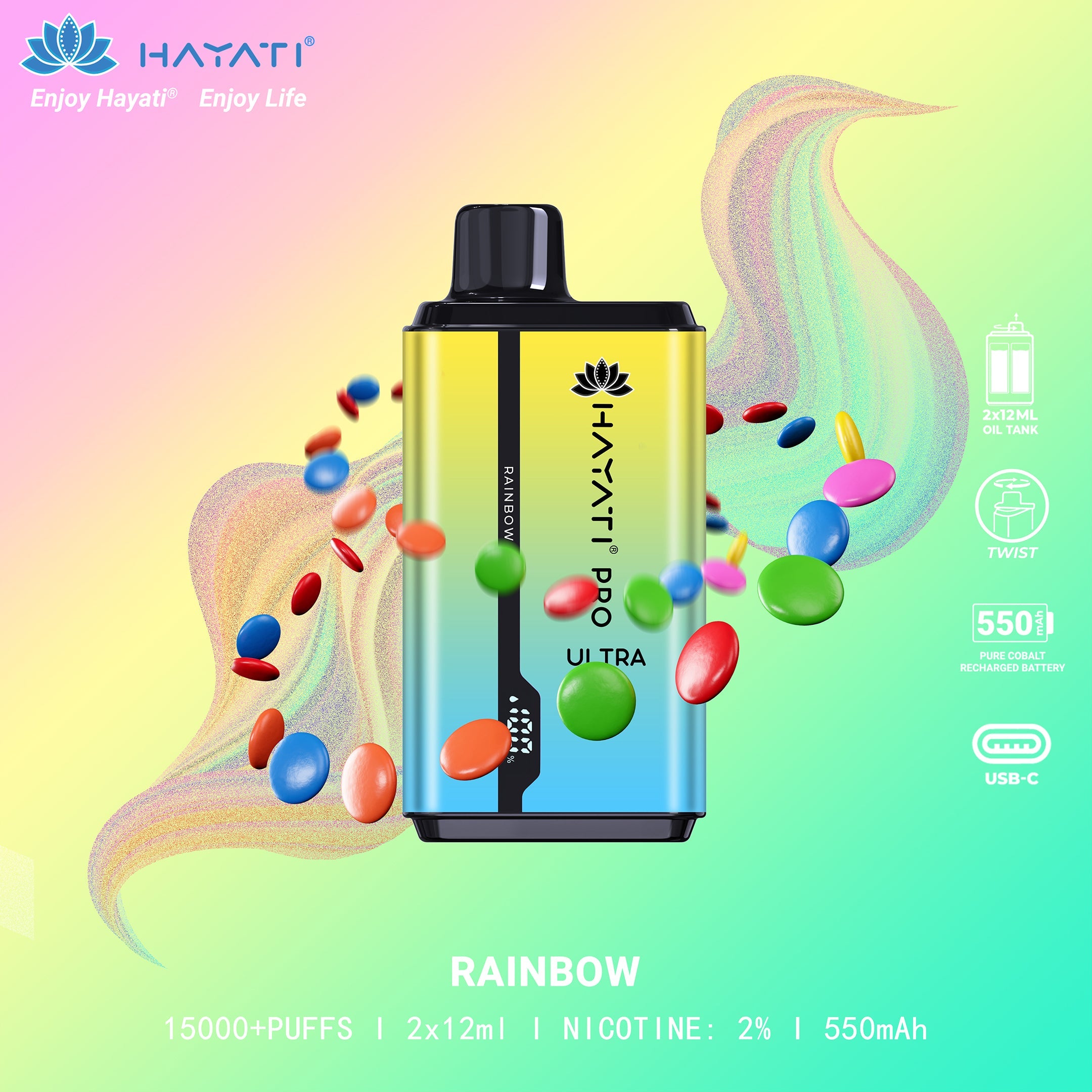 Hayati Pro Ultra Disposable Vape 15000 Puffs