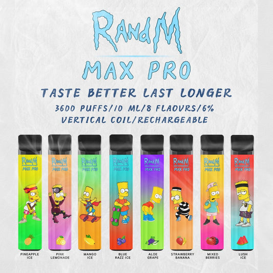 RandM Max Pro Disposable Vape 3600 Puffs 