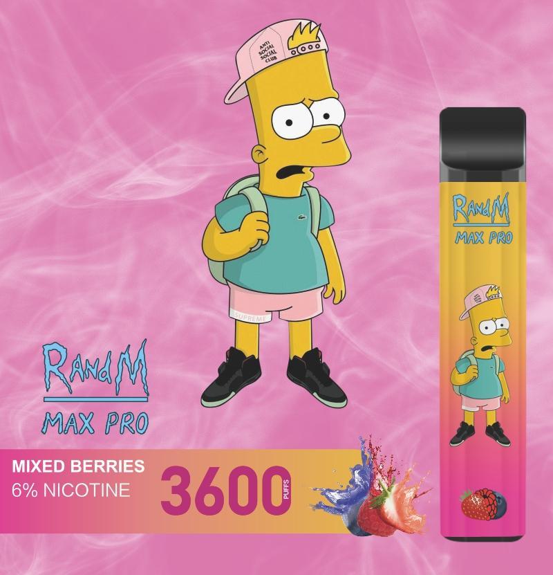 RandM Max Pro Disposable Vape 3600 Puffs 