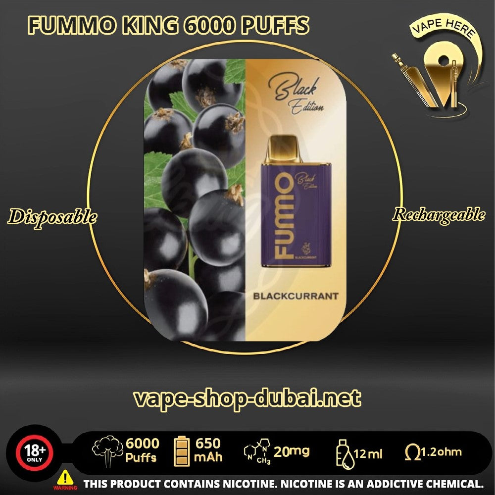 FUMMO KING 6000 PUFFS 20 MG DISPOSABLE VAPE