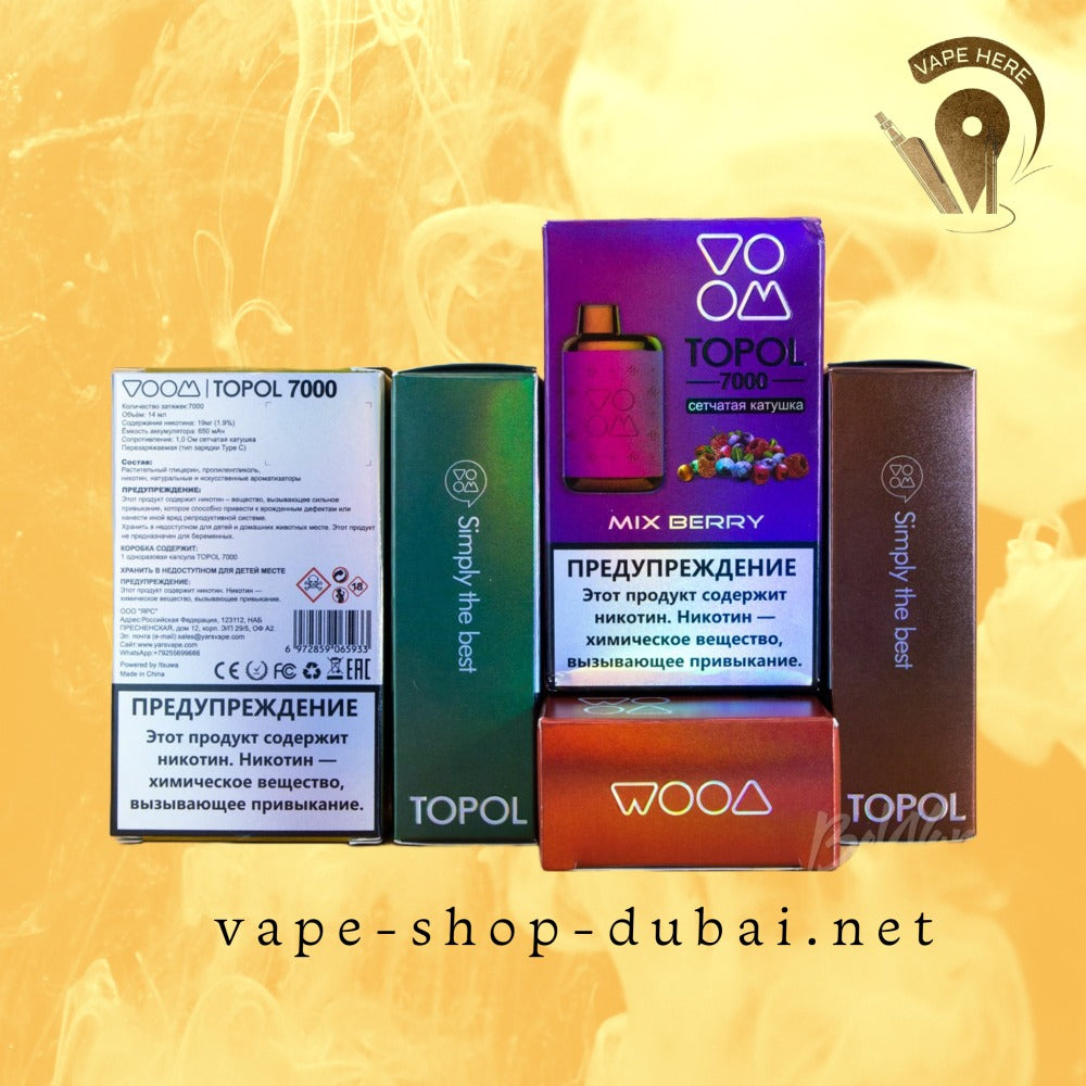 VOOM TOPOL 7000 PUFFS DISPOSABLE VAPE